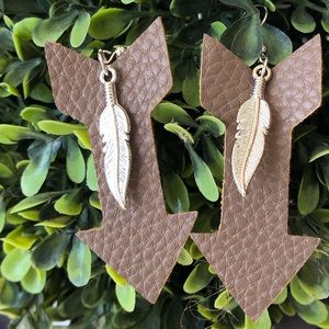 Faux leather earrings
